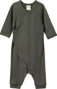 NATURE BABY Grow Pointelle Wrap Romper