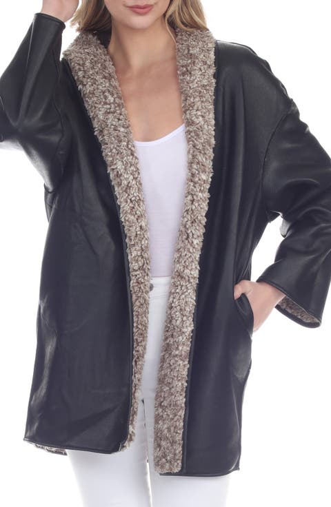 Water Resistant Reversible Faux Shearling Coat