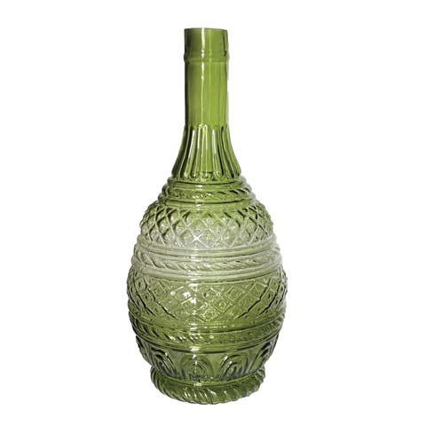 Artisan Embossed Glass Vase