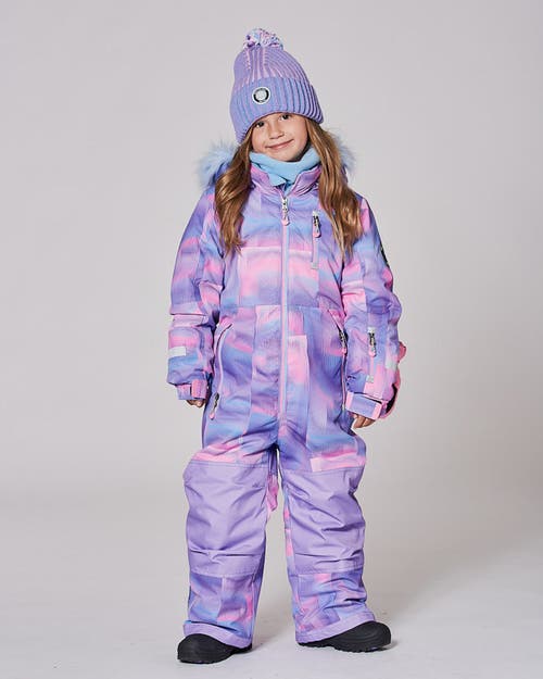 Deux Par Deux One-piece Play Snowsuit In Purple