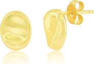 SIMONA Polished Oval Stud Earrings