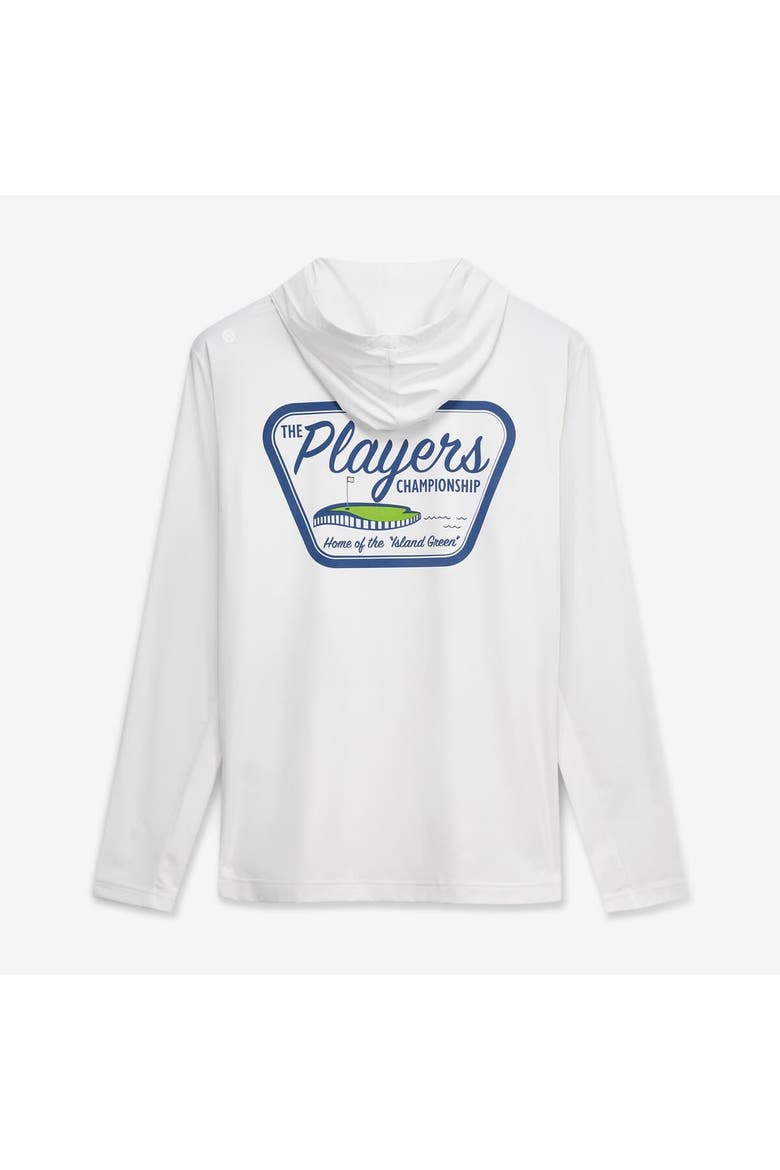 Men's FootJoy White THE PLAYERS Island Green Patch TempoSeries Lightweight Sun Hoodie, Alternate, color, White