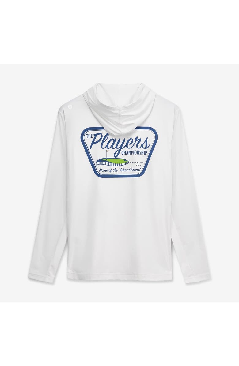 FOOTJOY Men's FootJoy White THE PLAYERS Island Green Patch TempoSeries Lightweight Sun Hoodie, Alternate, color, White