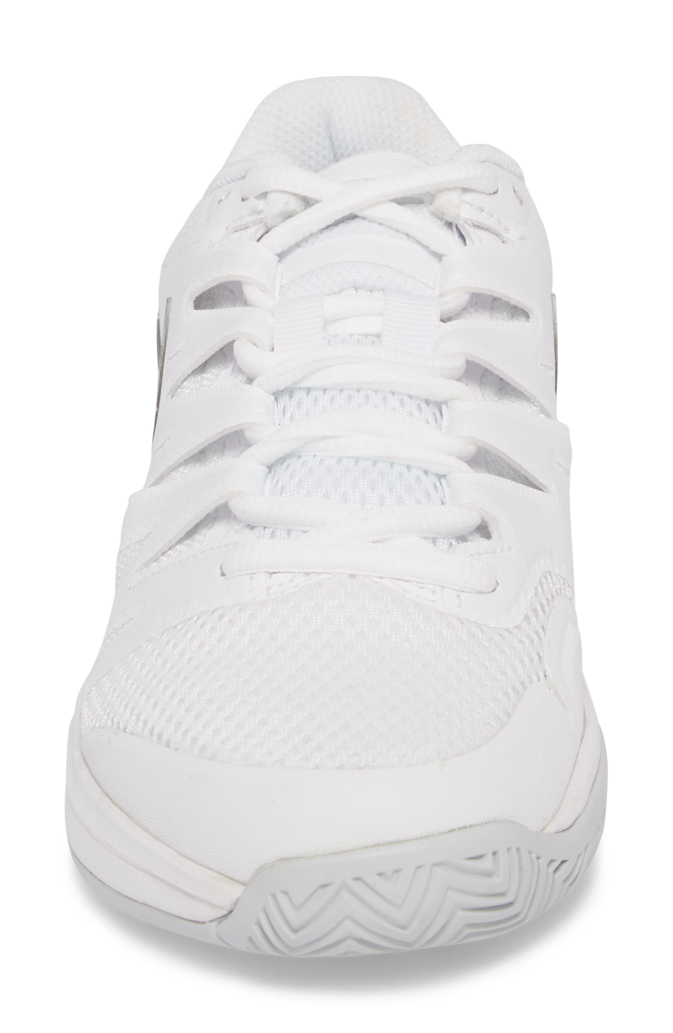 Nike Air Zoom Prestige HC Tennis Shoe, Alternate, color, White/ Metallic Silver
