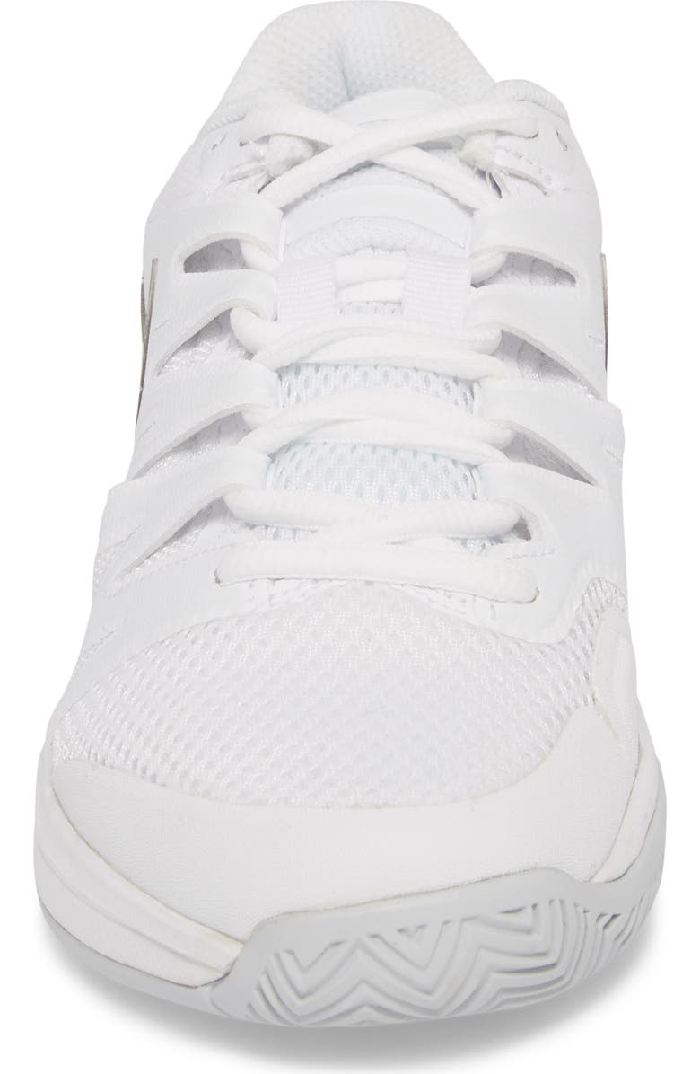 Nike Air Zoom Prestige HC Tennis Shoe, Alternate, color, White/ Metallic Silver