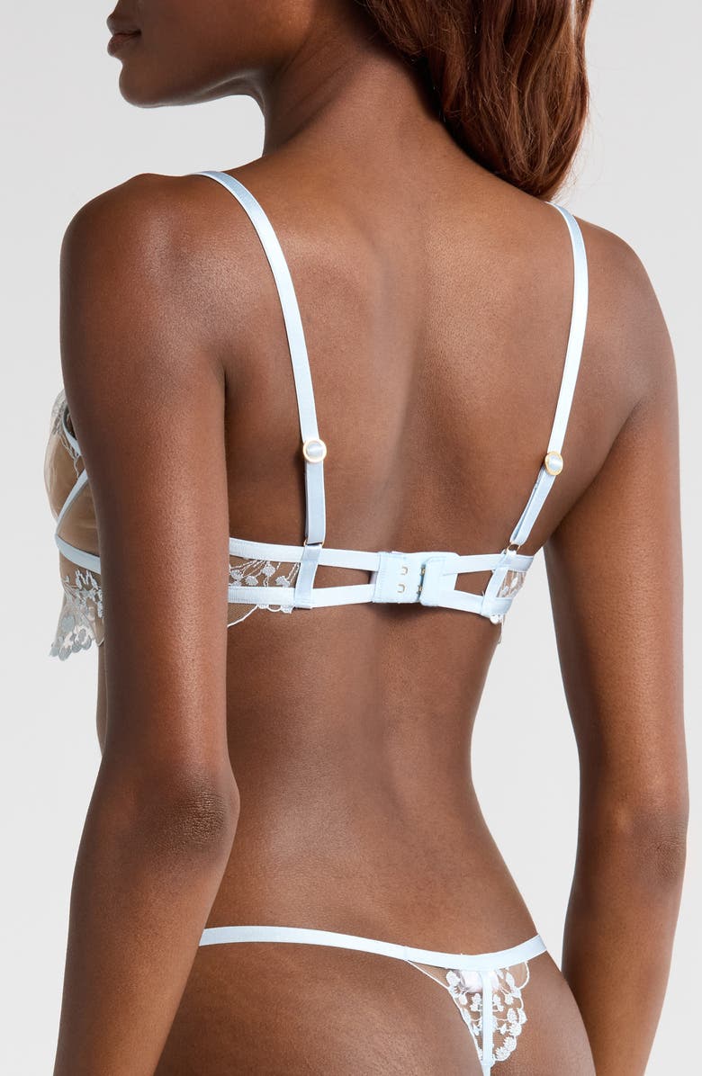 Bluebella Marisa Embroidered Mesh Bra, Alternate, color, Ice Water Blue/ Sheer