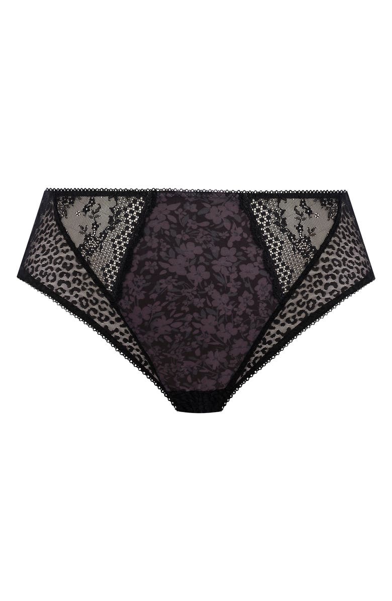 Elomi Lucie High Cut Briefs, Alternate, color, Black