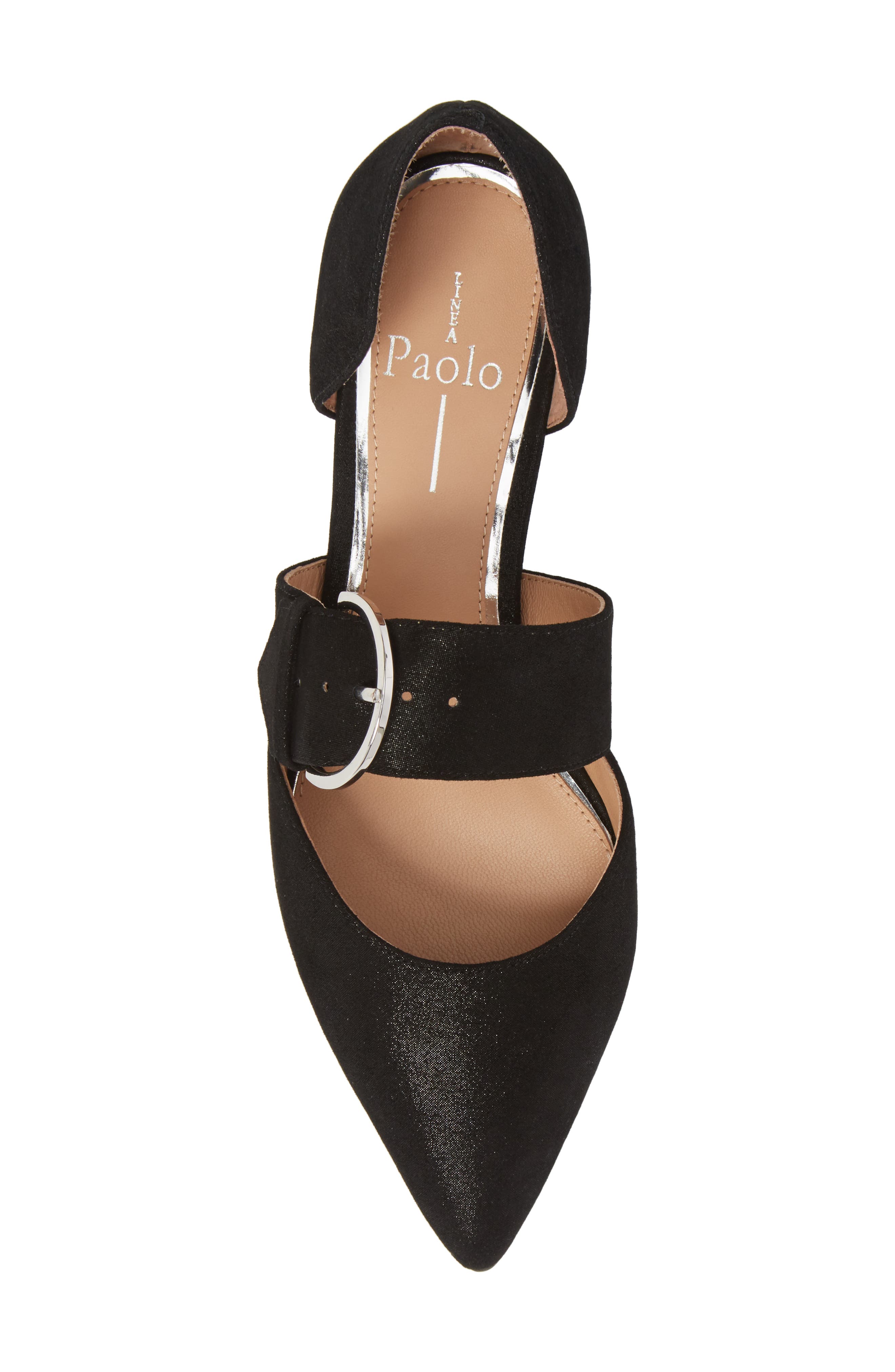 Dean Pointy Toe Flat, Alternate, color, BLACK SUEDE