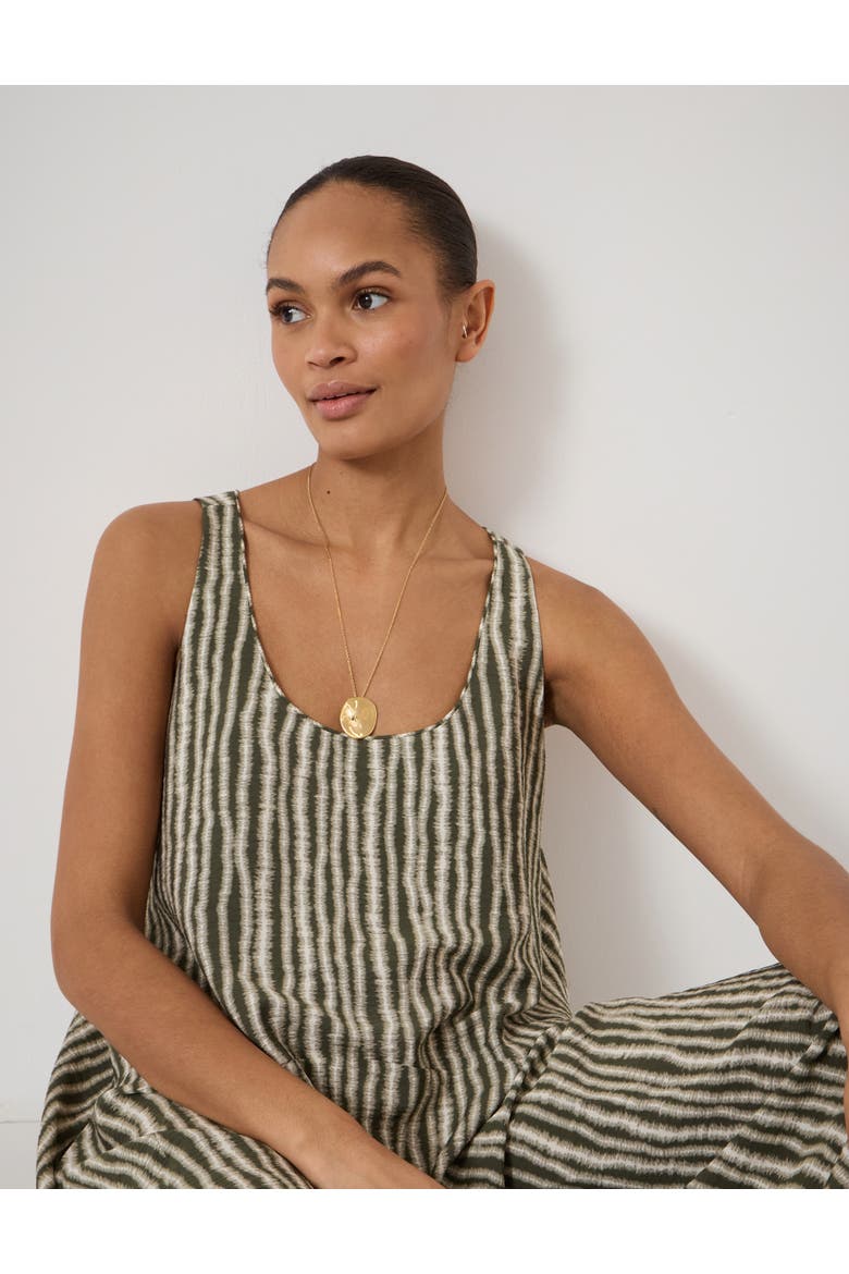 Liddie Air Flow Barrel Tank Dress, Alternate, color, Blurred Lines Green