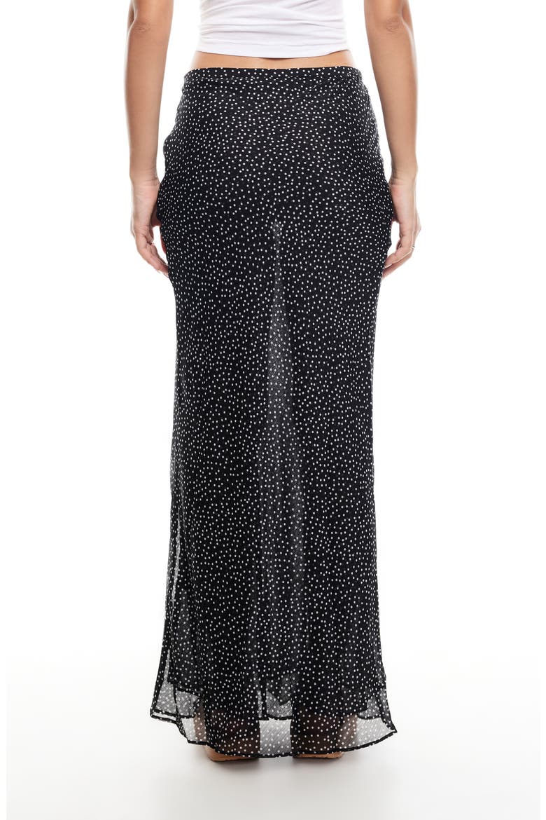 Endless Maxi Skirt, Alternate, color, ONYX POLKA