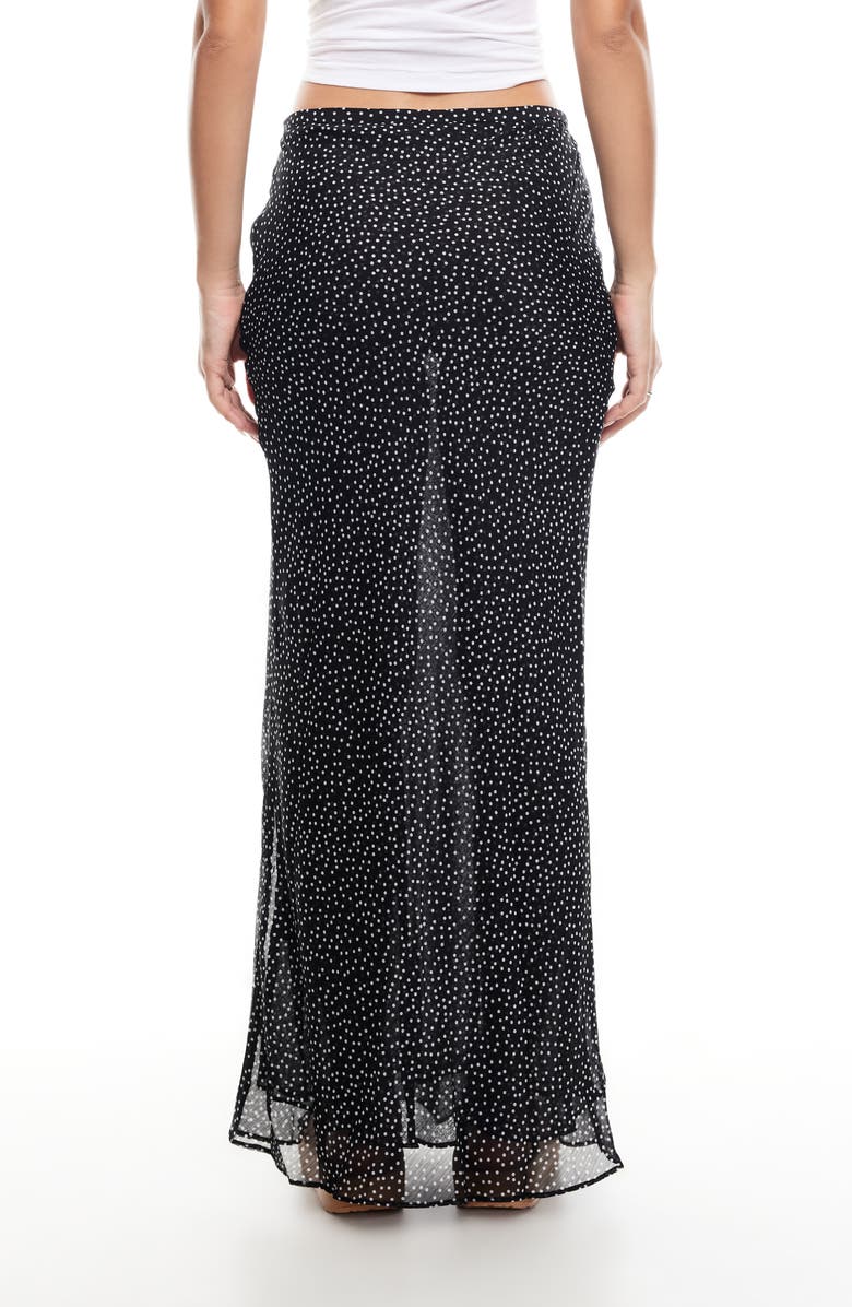 LIONESS Endless Maxi Skirt, Alternate, color, Onyx Polka