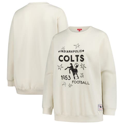 Women's Mitchell & Ness Cream Indianapolis Colts Plus Size Shooting Star Sweatshirt