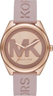Michael Kors Janelle Silicone Strap Watch, 42mm