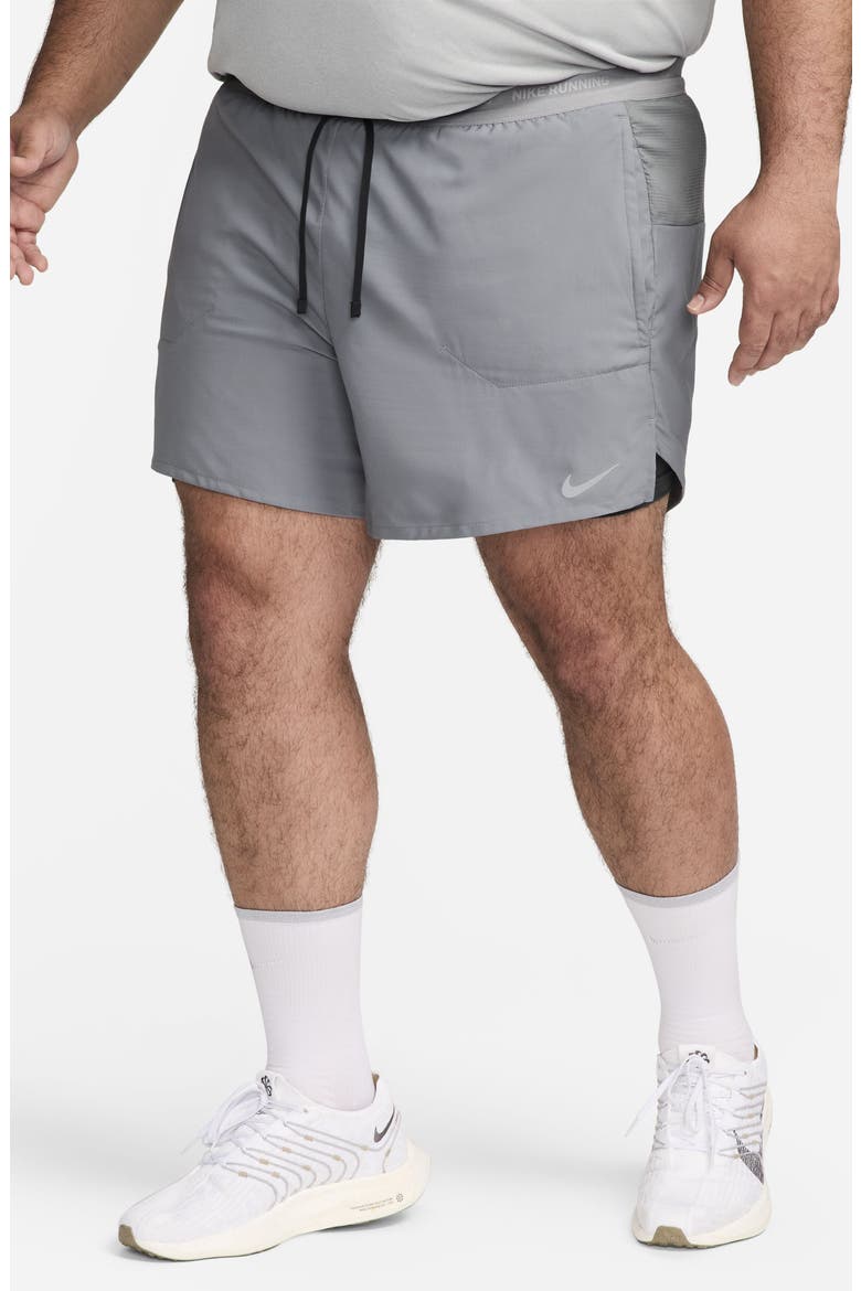 Dri-FIT Stride 2-in-1 Running Shorts, Alternate, color, GREY/ BLACK