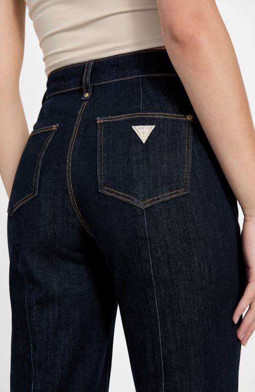 Guess New Faye High Waist Ankle Jeans In Blue