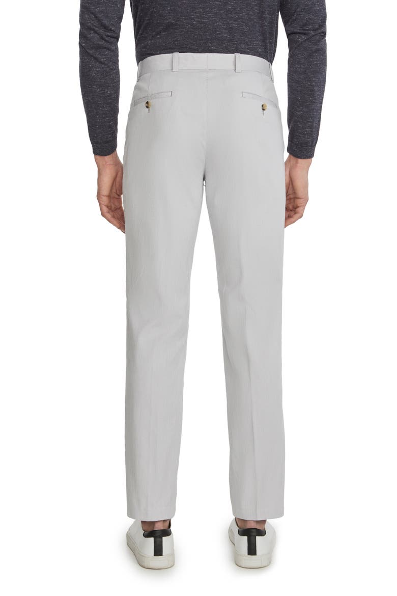 Pinstripe Five-Pocket Taper Leg Pants, Alternate, color, GREY
