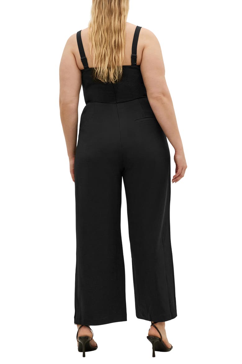 Flaunt It Wide Leg Jumpsuit, Alternate, color, BLACK