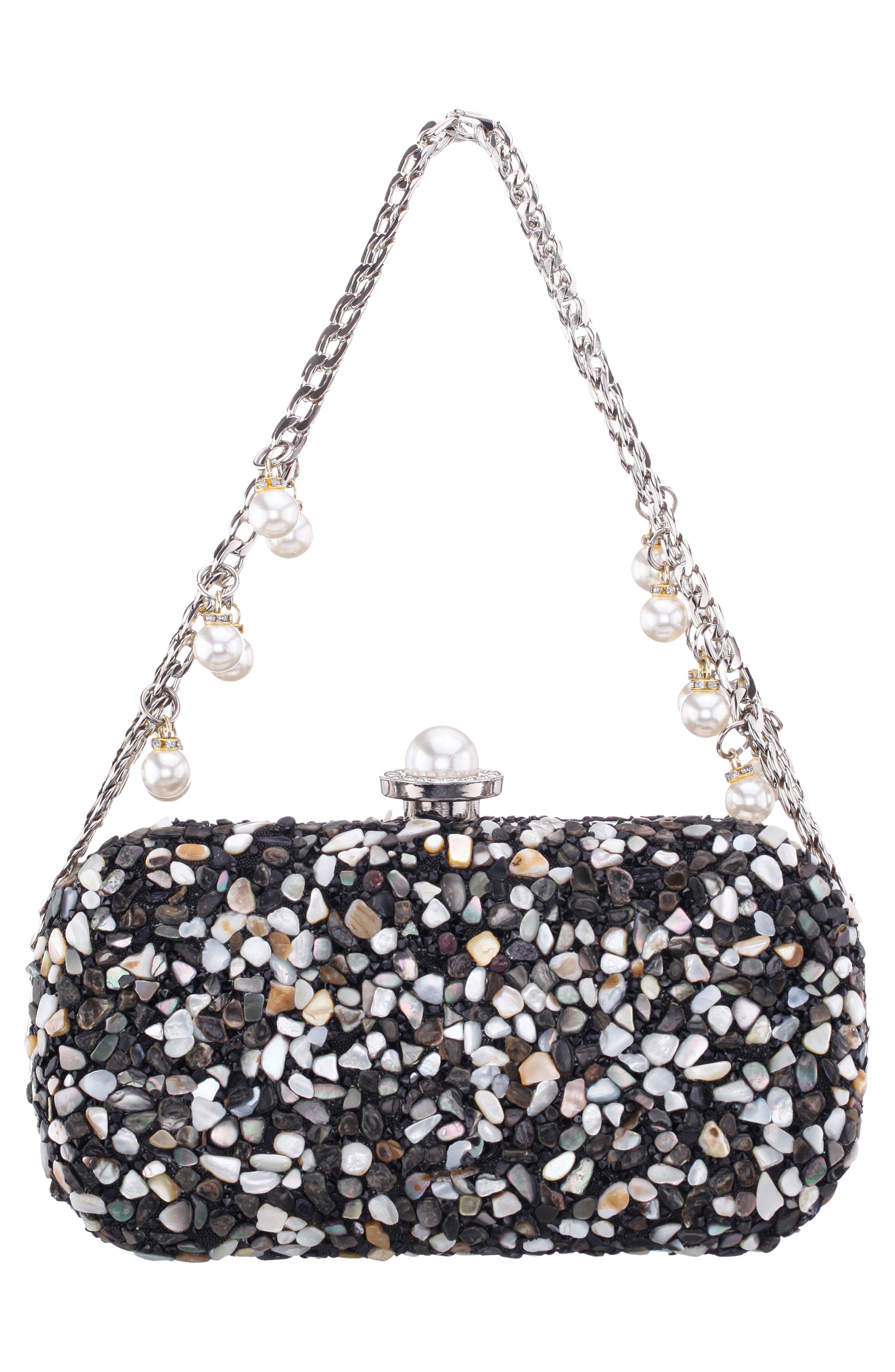Nina Harmony Embellished Clutch, Alternate, color, Black Multi