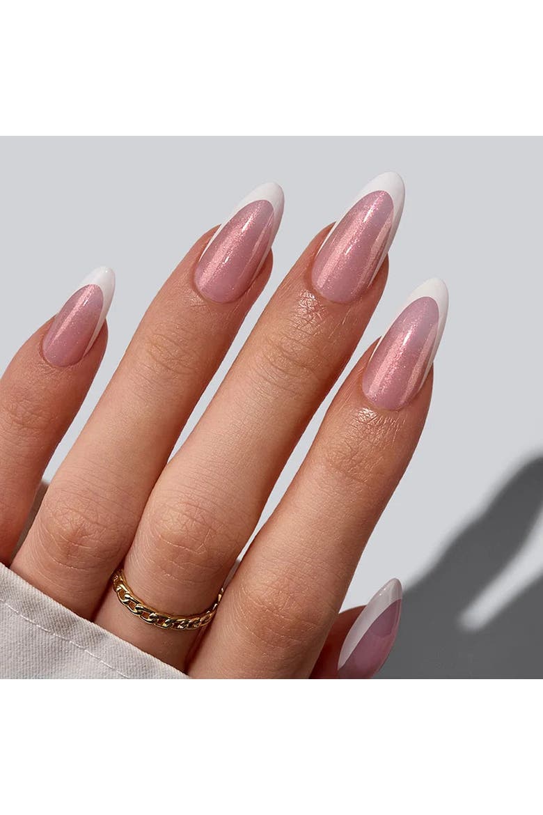Soft Gel Nail Tips XCOATTIPS® French - Glitter Base Collection, Alternate, color, Medium Almond