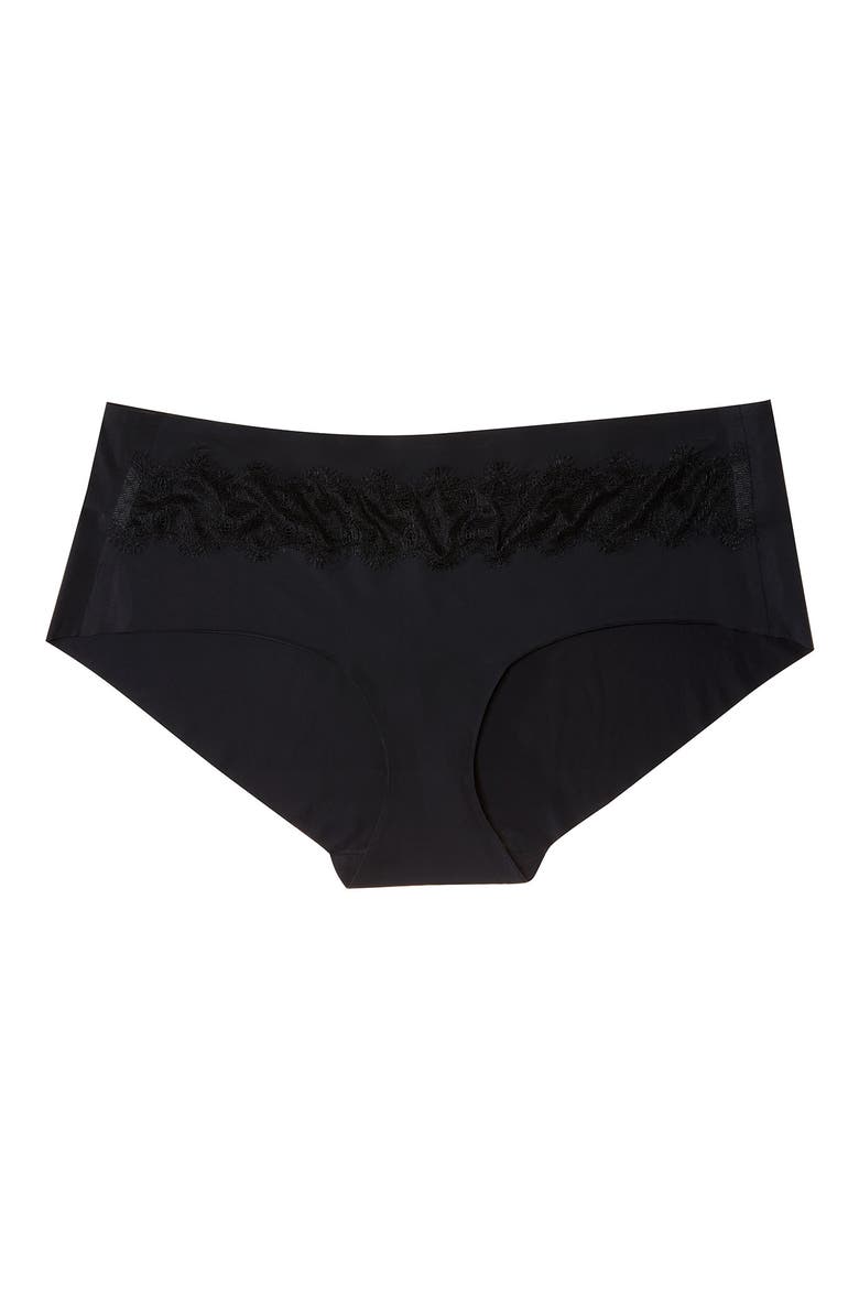 Soft Seamless Briefs with Lace, Alternate, color, TAP SHOE BLACK