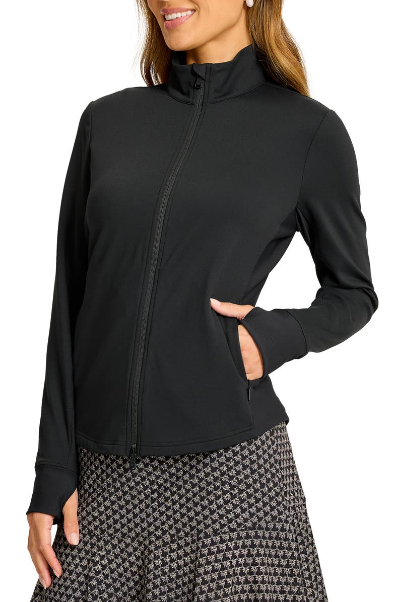 Tommy Bahama Abby UPF 30 Front Zip Jacket, Alternate, color, Black