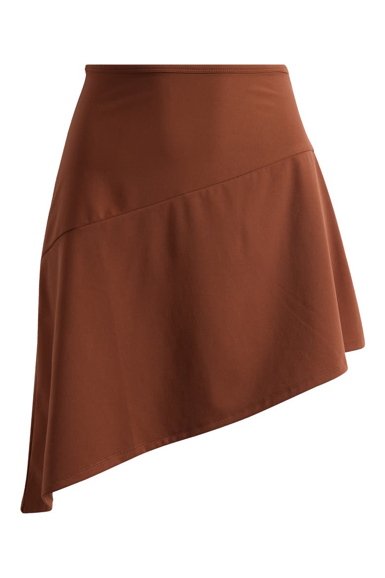 Laila Asymmetric Skirt, Alternate, color, BROWN