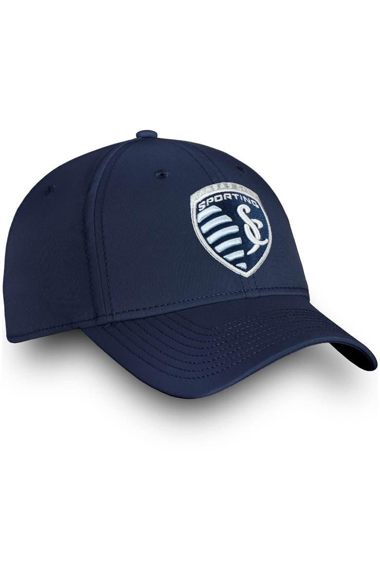 FANATICS Men's Fanatics Branded Navy Sporting Kansas City Elevated Speed Flex Hat, Alternate, color,