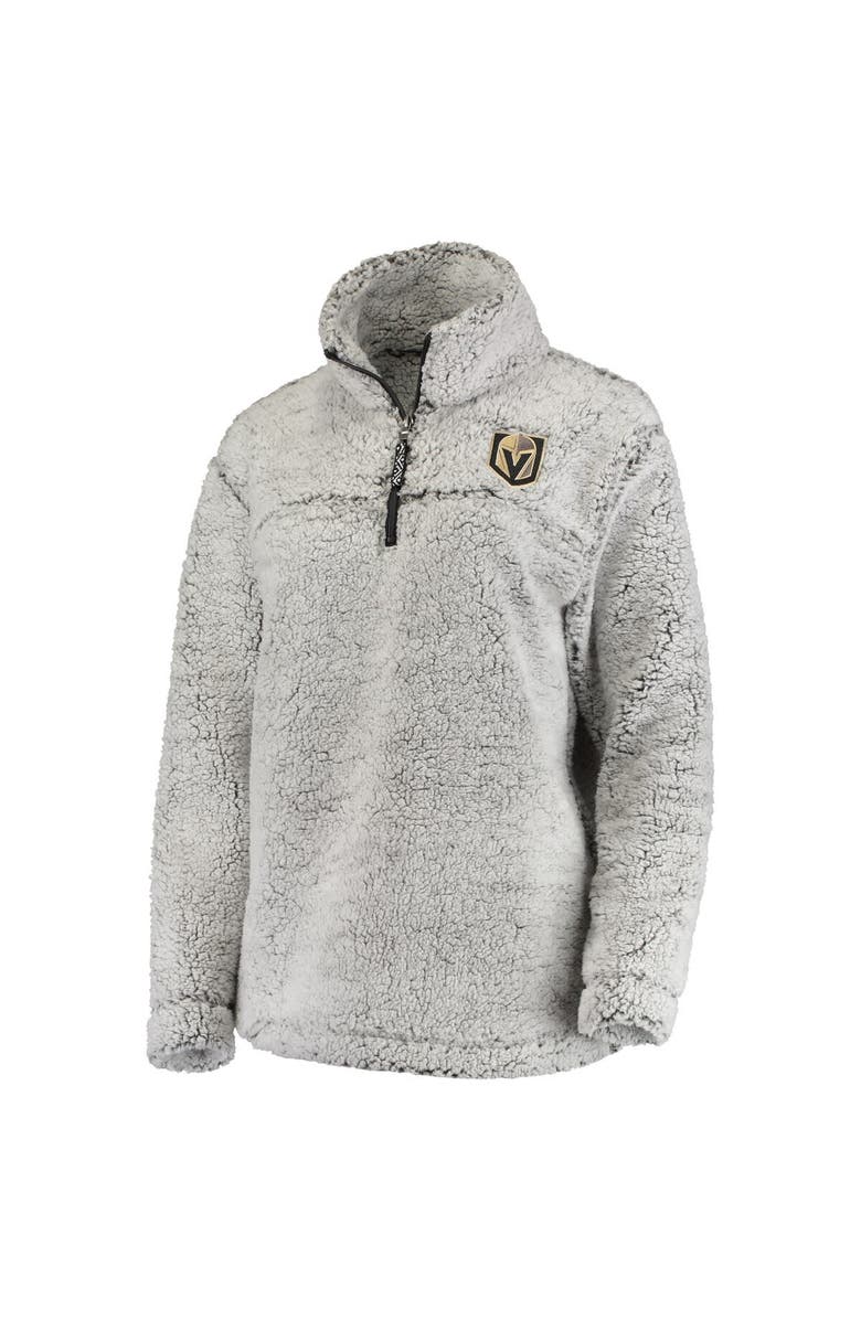 G-III 4HER BY CARL BANKS Women's G-III 4Her by Carl Banks Gray Vegas Golden Knights Sherpa Quarter-Zip Pullover Jacket, Alternate, color, Gray