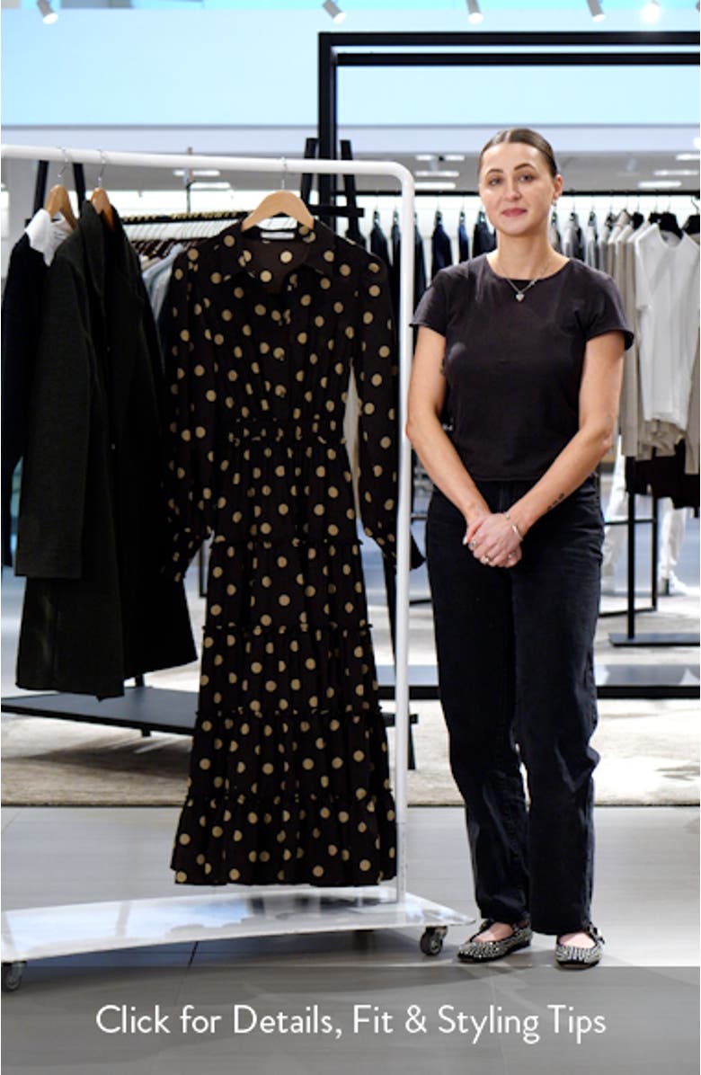 Lido Print Long Sleeve Tiered Maxi Dress, sales video thumbnail