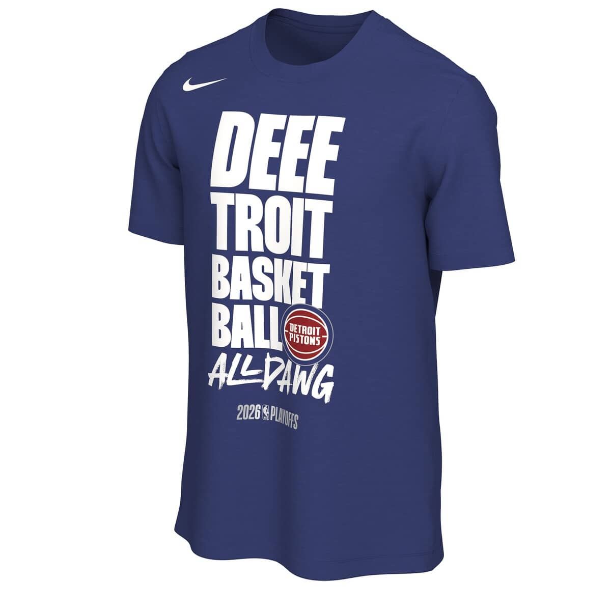 Unisex Nike Blue Detroit Pistons 2026 NBA Playoffs Mantra T-Shirt - image 2