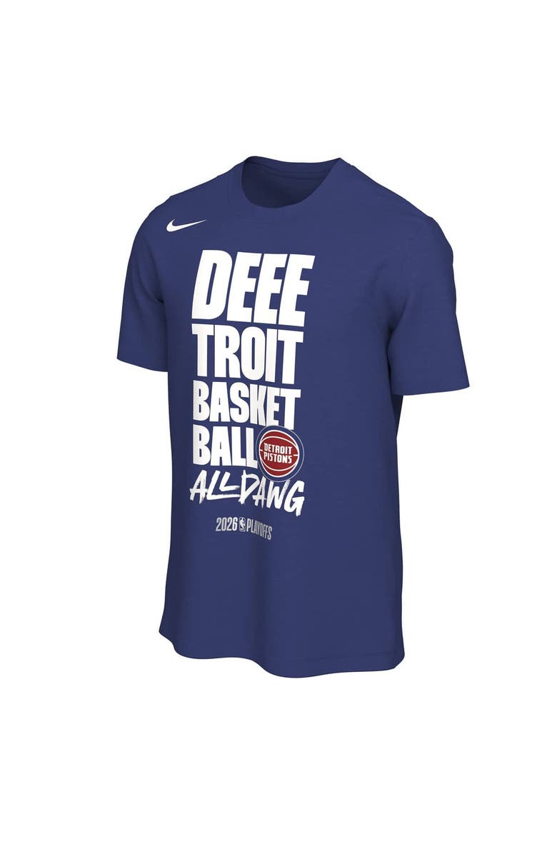 Nike Unisex Nike Blue Detroit Pistons 2026 NBA Playoffs Mantra T-Shirt, Alternate, color, Blue