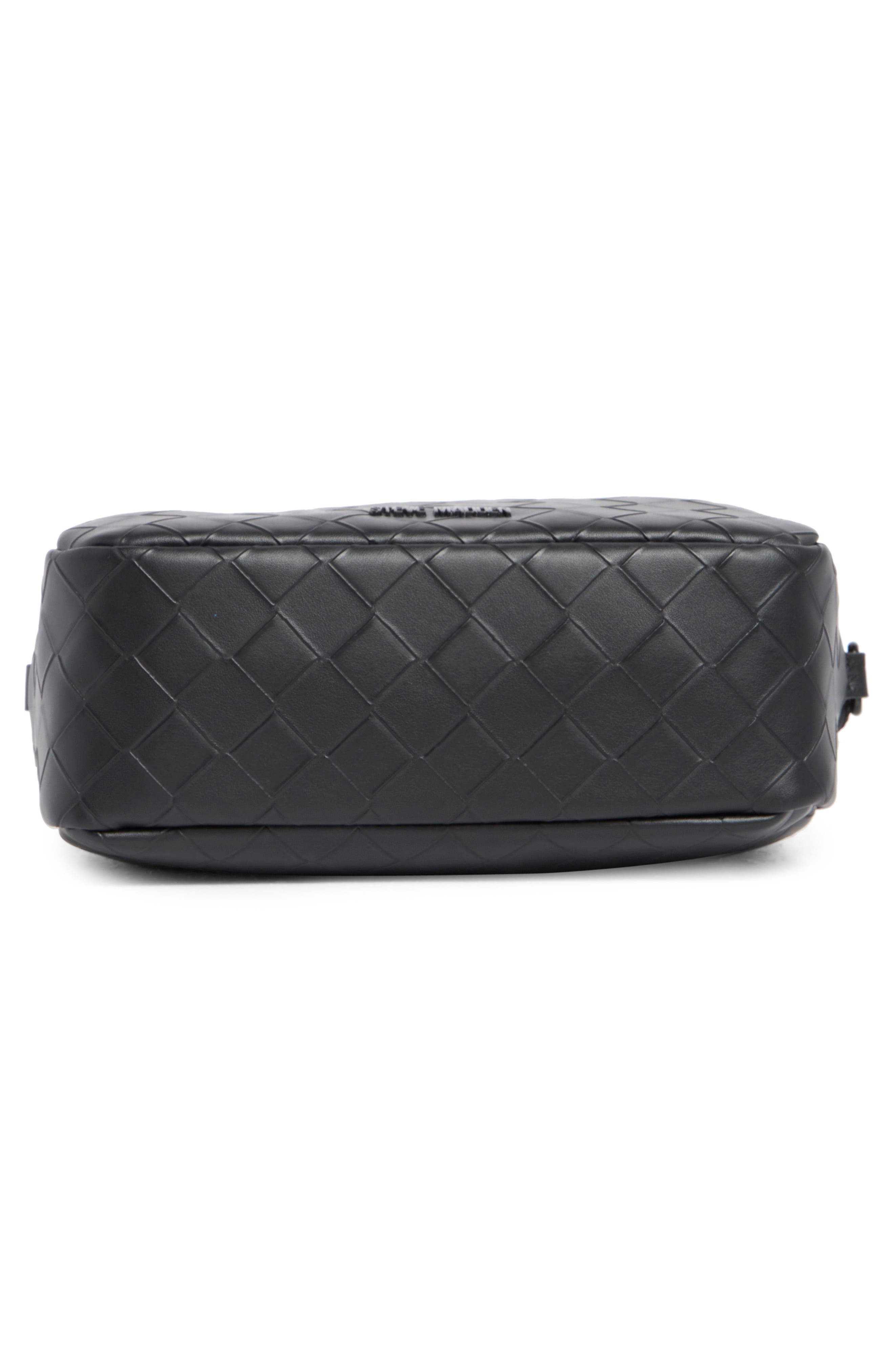 Steve Madden Embossed Woven Crossbody Bag, Alternate, color, Black