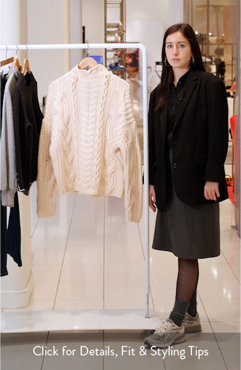 Aubrey Turtleneck Cable Stitch Sweater, sales video thumbnail