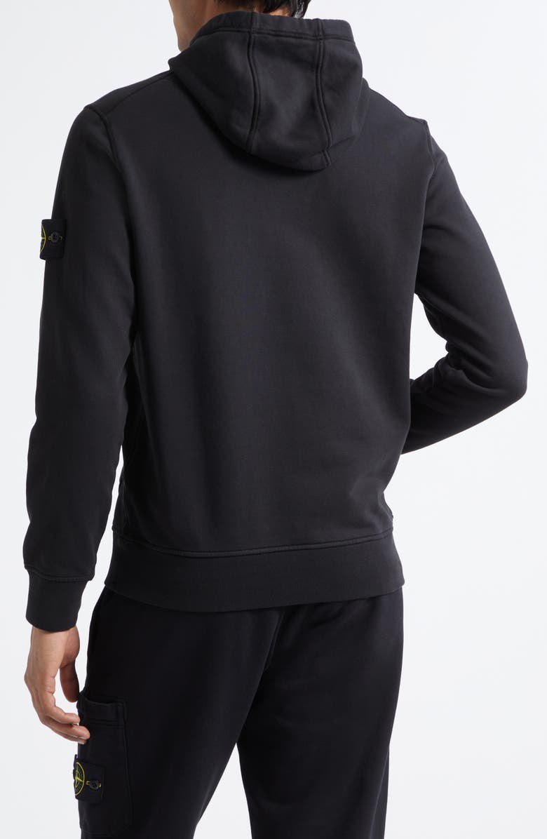 Stone Island Fleece Hoodie, Alternate, color, Black