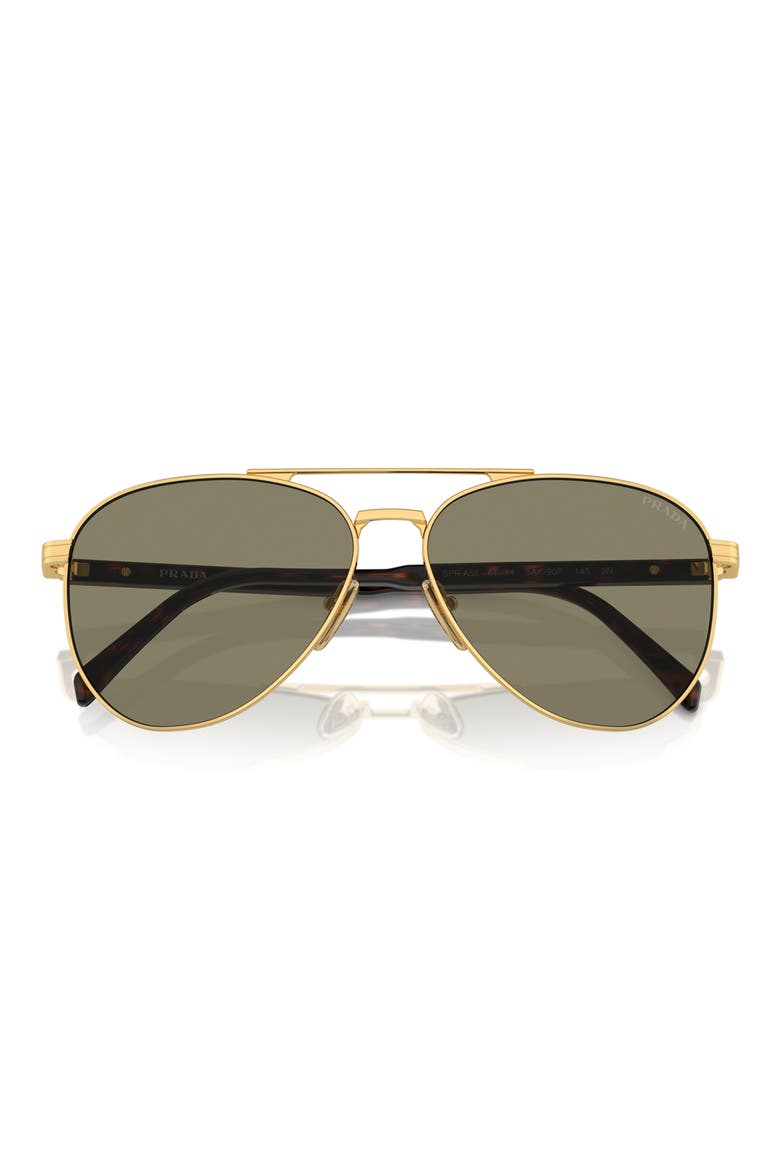 61mm Pilot Sunglasses, Main, color, LITE BROWN