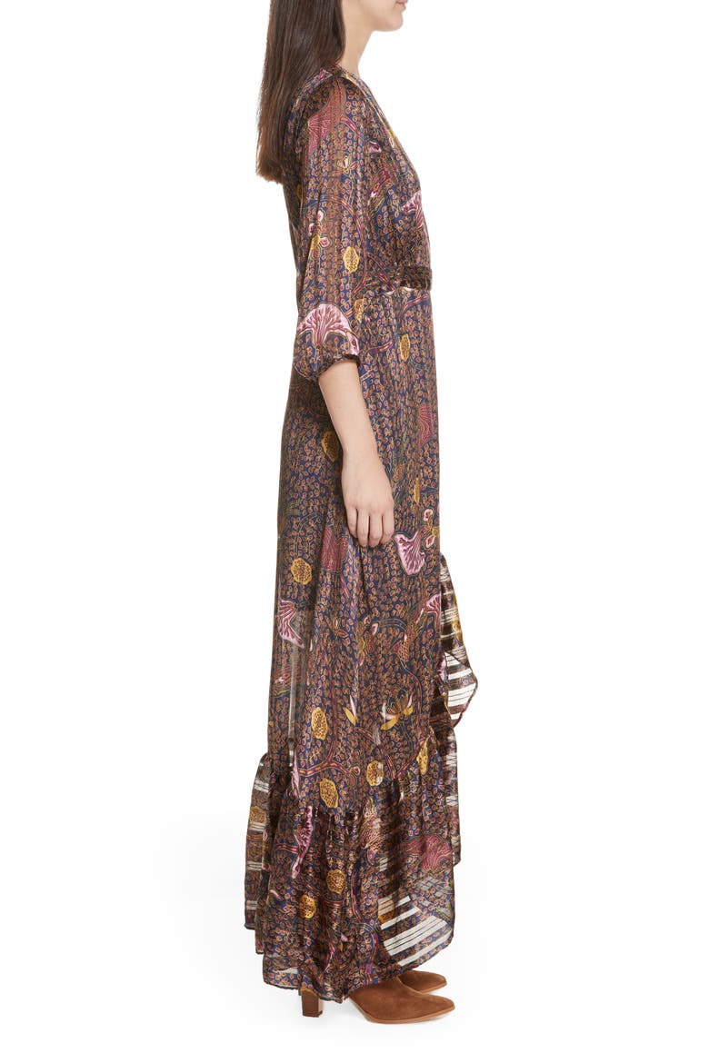 Disy Pleated Maxi Dress, Alternate, color, BLUE