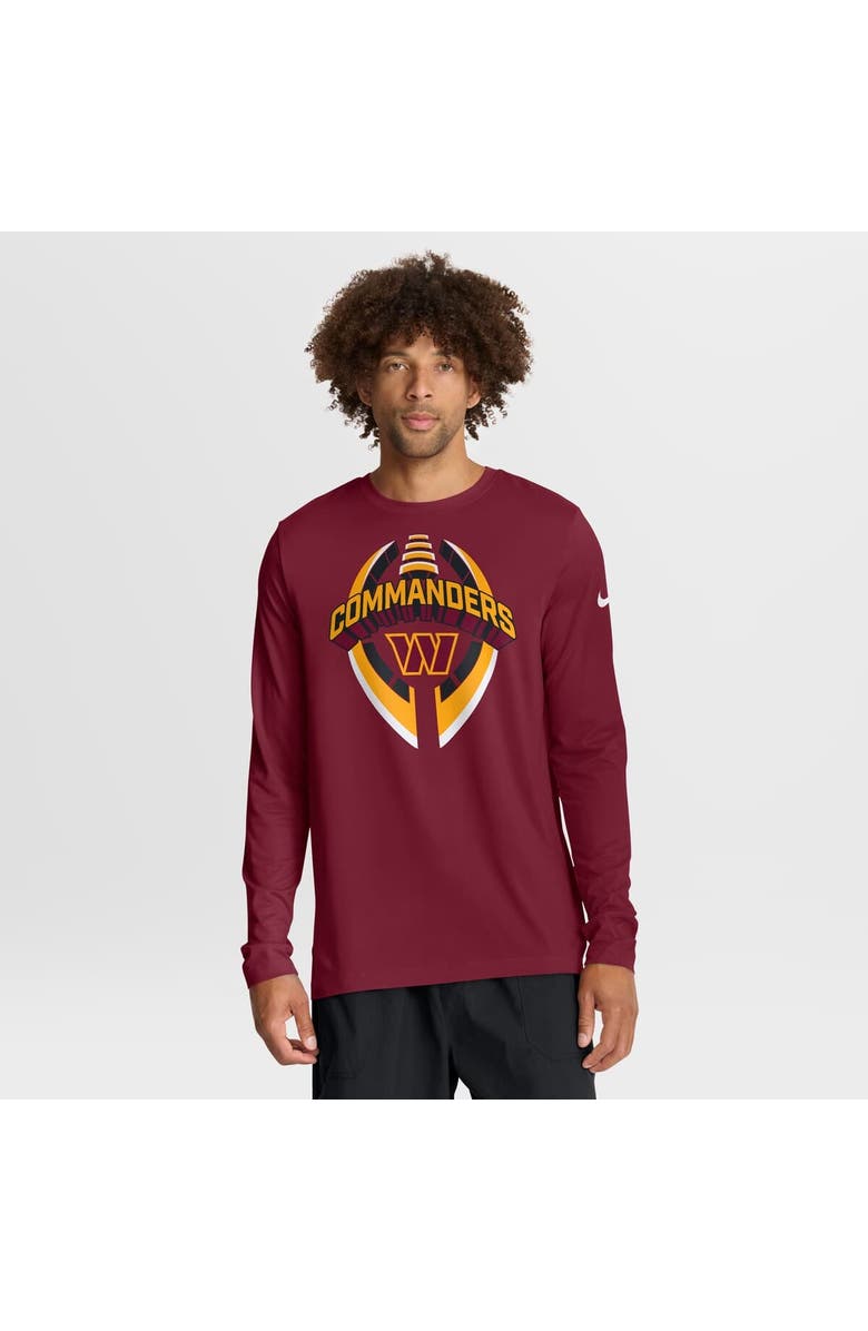 Nike Men's Nike Burgundy Washington Commanders Primetime Legend Icon Performance Long Sleeve T-Shirt, Main, color, Burgundy