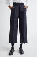 Thom Browne School Uniform Pleated High Waist Crop Pants