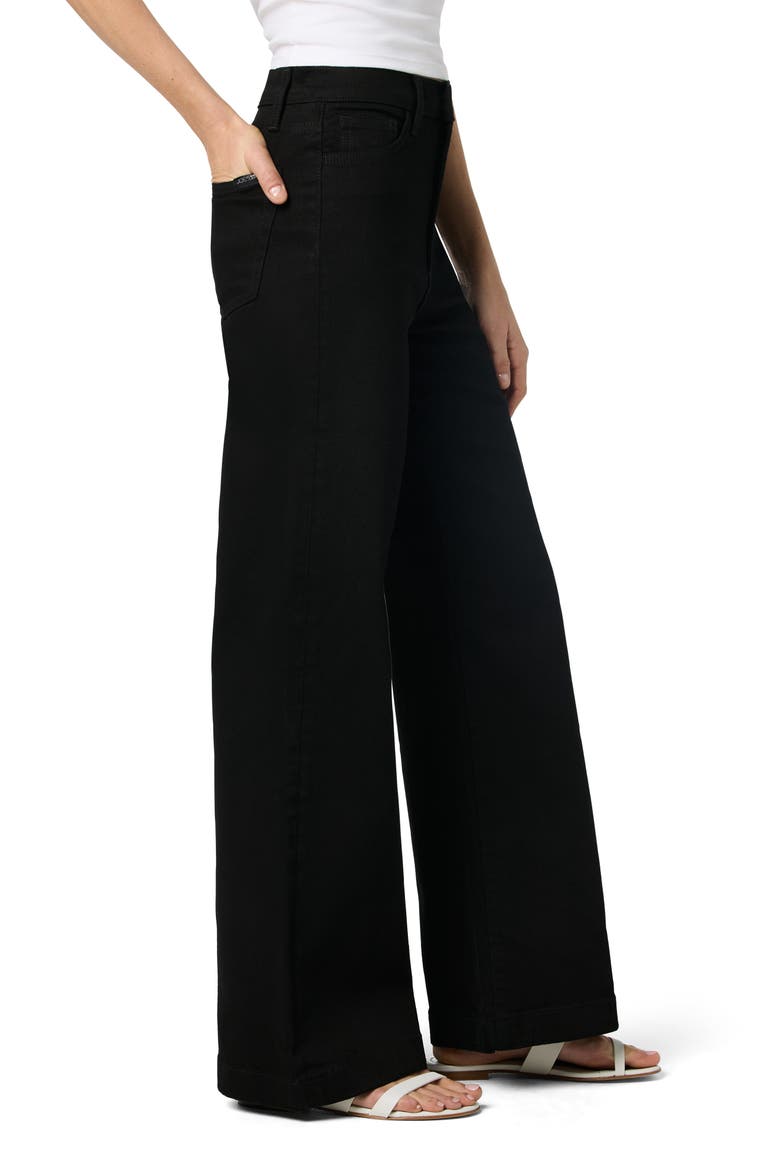 High Waist Wide Leg Jeans, Alternate, color, BLACK RINSE