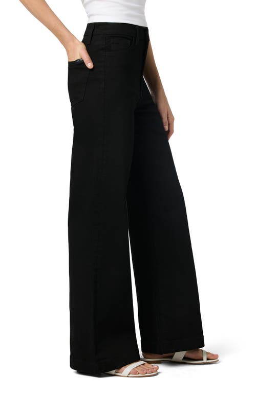 Joe's High Waist Wide Leg Jeans In Black