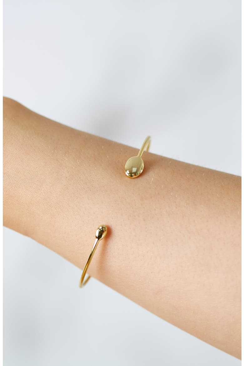 Oval Flexible Cuff Bracelet, Alternate, color, GOLD