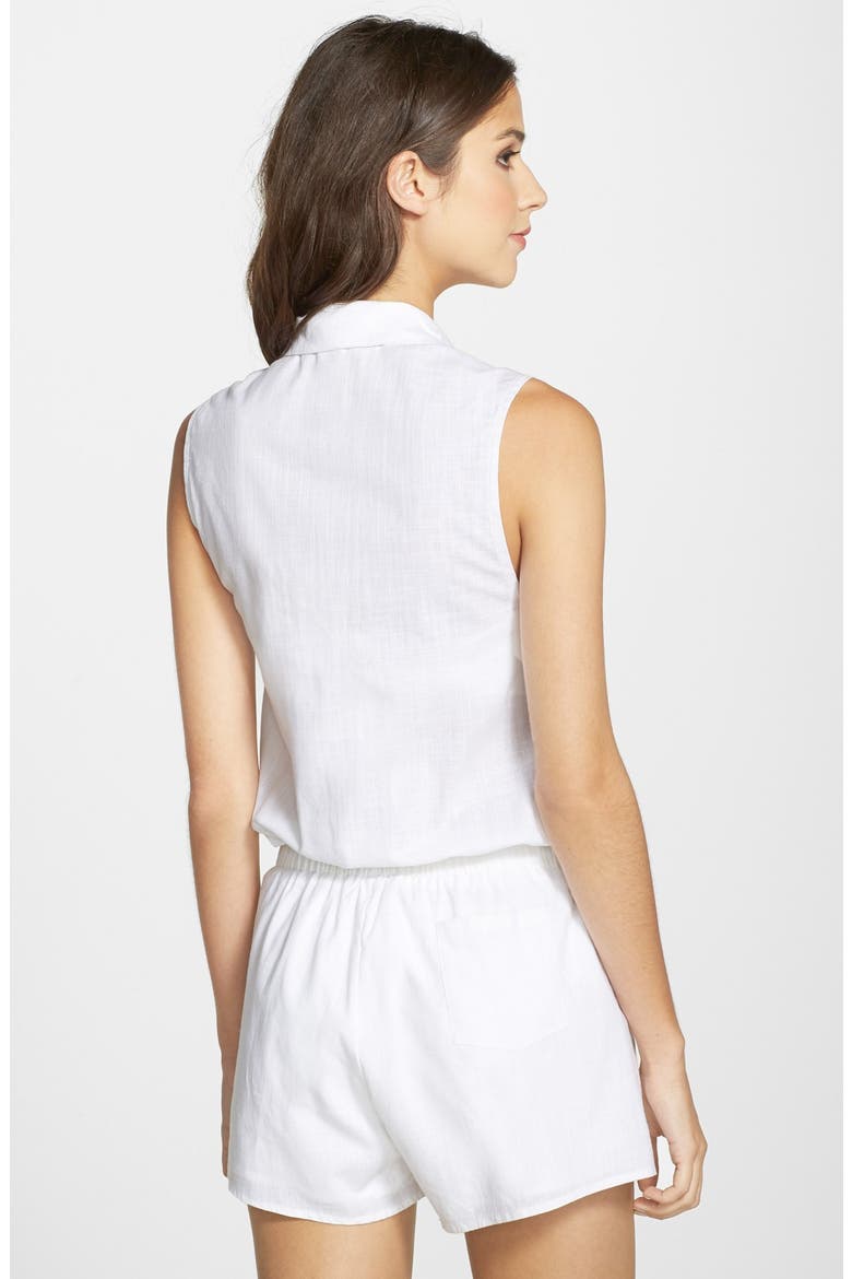 Cotton Eyelet Cover-Up Romper, Alternate, color, CREAM