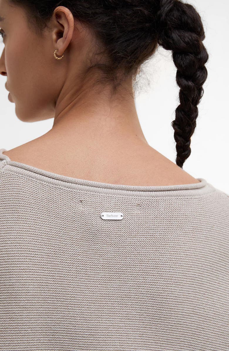 Barbour Marine Relaxed Fit Cotton Sweater, Alternate, color, Light Sand