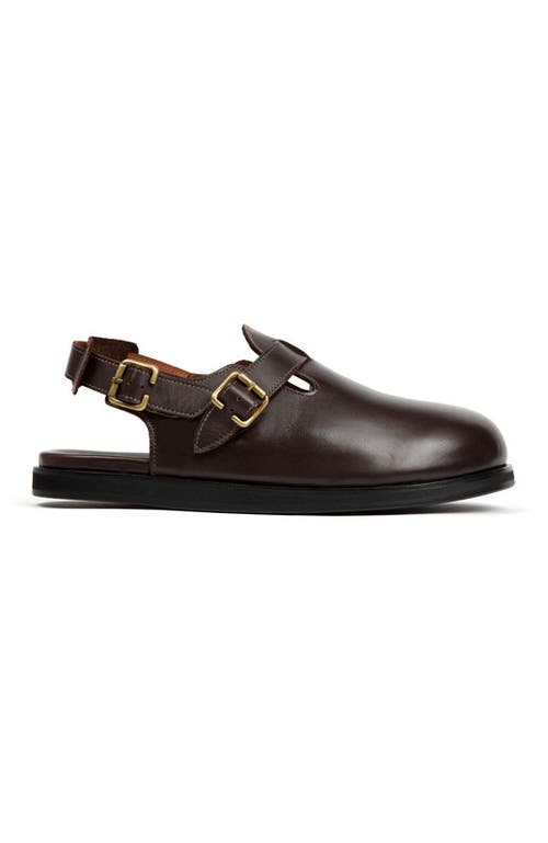 Anthony Veer Harbor Moc Sandal In Chestnut Grain Brown