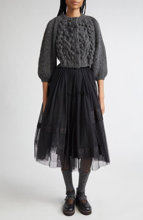 Meruert Tolegen Volume Tulle A-line Skirt In Black