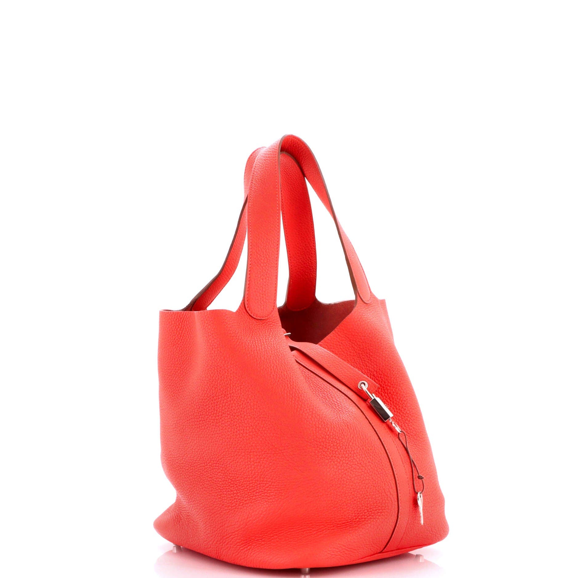 Pre-Owned Hermes Picotin Lock Bag Clemence GM, Alternate, color, Rouge Pivoine