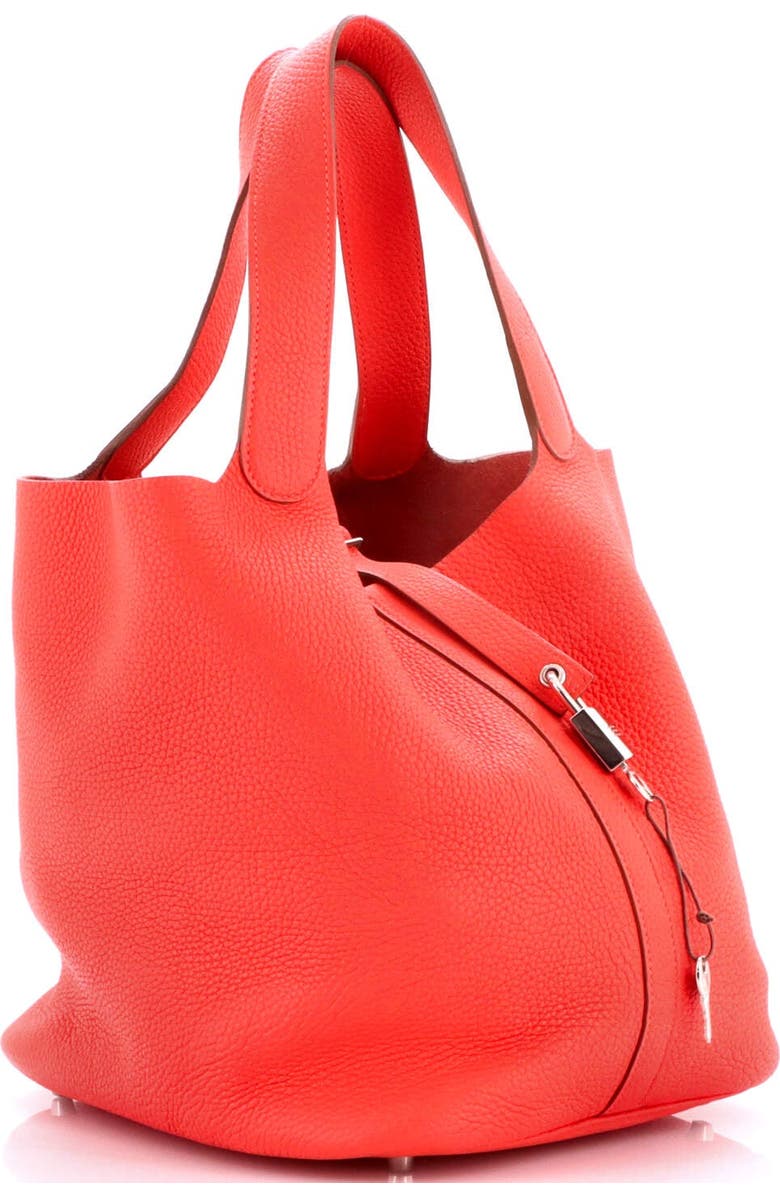 Pre-Owned Hermes Picotin Lock Bag Clemence GM, Alternate, color, Rouge Pivoine