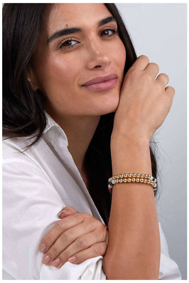 N82 Gut Health Set of 2 Healer's Bracelets, Alternate, color, YELLOW GOLD