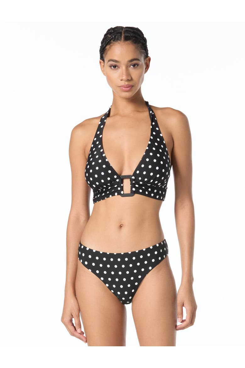 Classic Dot Halter Bra Swim, Main, color, Black