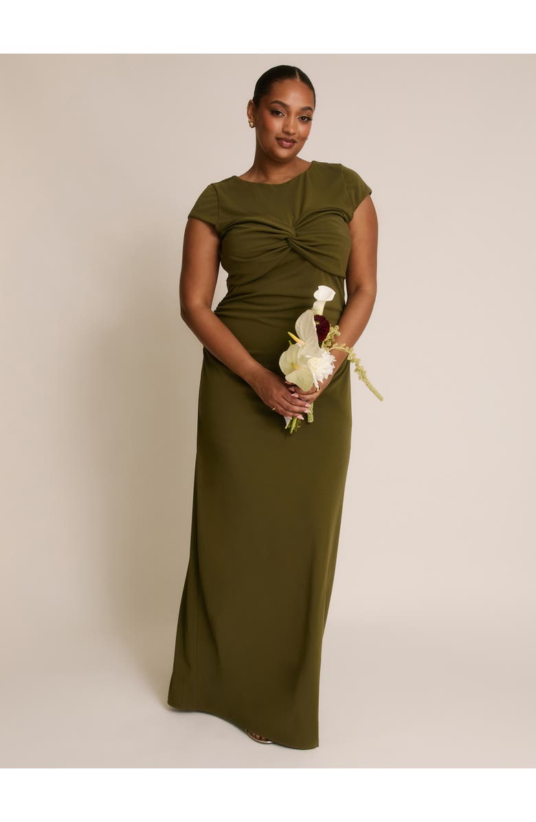 Six Stories Twist Bust Short Sleeve Stretch, Alternate, color, Fern